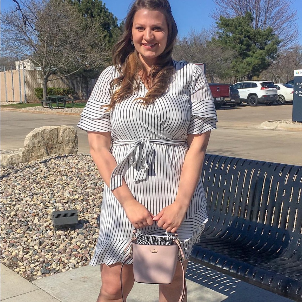 Faux wrap dress